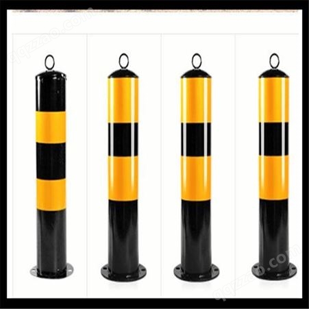 弹力柱警示柱 马路停车位反光挡车立柱 75cm黄黑加粗款