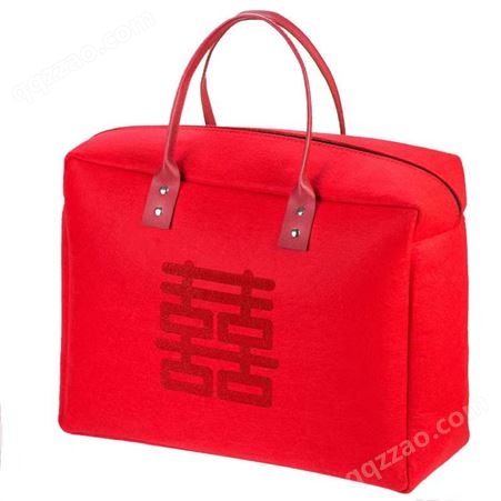 结婚喜糖袋礼盒 ，礼品袋，带拉链红色袋子加厚大容量婚庆袋伴手礼