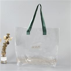 定制EVA化妆品酒水购物袋 透明塑料手提袋 广告pvc手提礼品袋