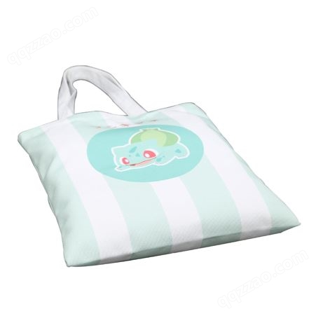 可爱妙蛙蛙彩印时尚购物袋 可折叠卡通印花防水帆布袋 手提袋定制